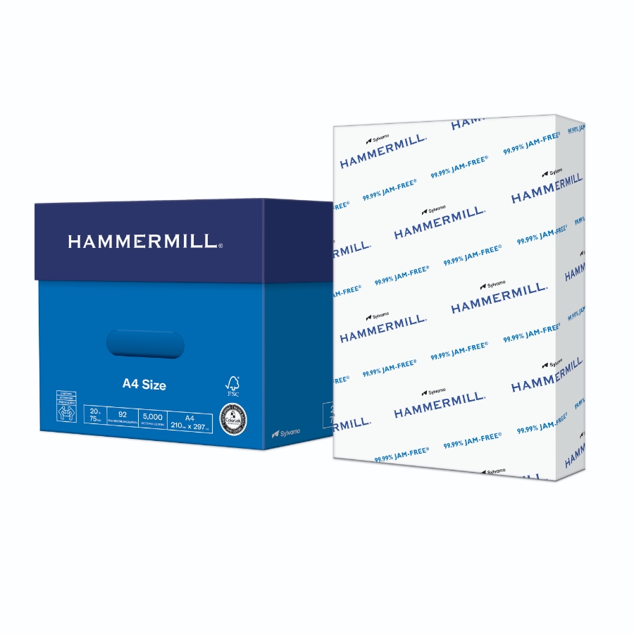 HAMMERMILL COLORS A-4 (8.27 X 11.69) 20# WHITE SMOOTH 10.4m CTN/5000