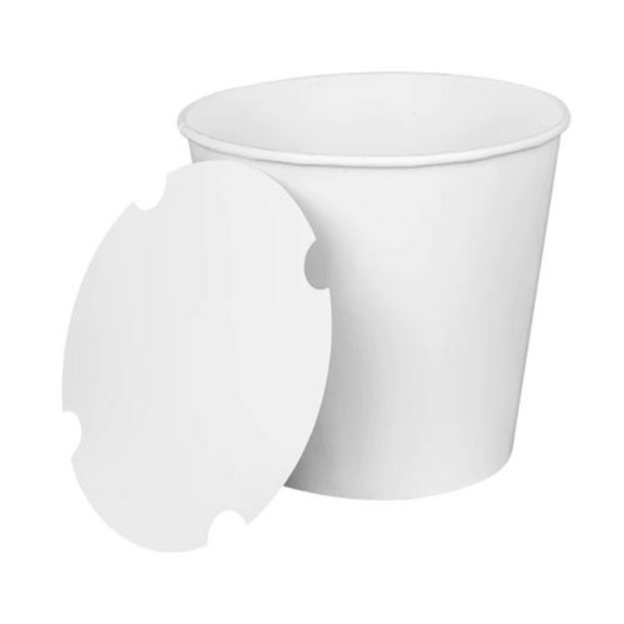 FOOD BUCKET W/LID - KARAT - 170OZ - 8.9" DIA X 8.36"H - WHITE - CS/150