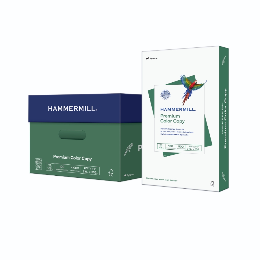 HAMMERMILL COLOR COPY 8 1/2 X 14 28# PHOTO WHITE SMOOTH 17.8m 100 BRIGHT CTN/4000