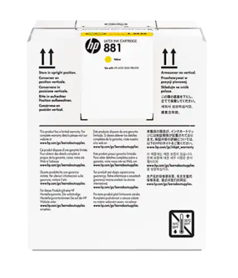 HP 881 INK CARTRIDGE 5 LITER YELLOW EACH
