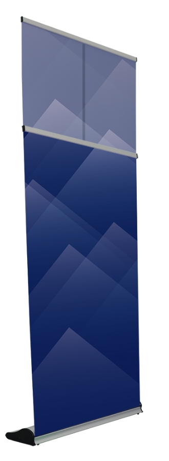 BANNER STAND - VERSE RETRACTABLE - TELEPOLE 36 X 62-84 SILVER / BLACK ACCENT EACH