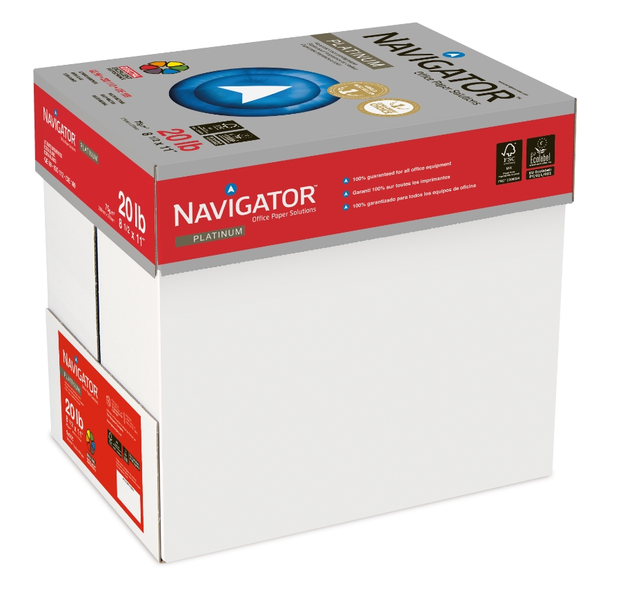 NAVIGATOR MULTIPURPOSE 8 1/2 X 11 20# WHITE 10m 97 BRIGHT CTN/5000