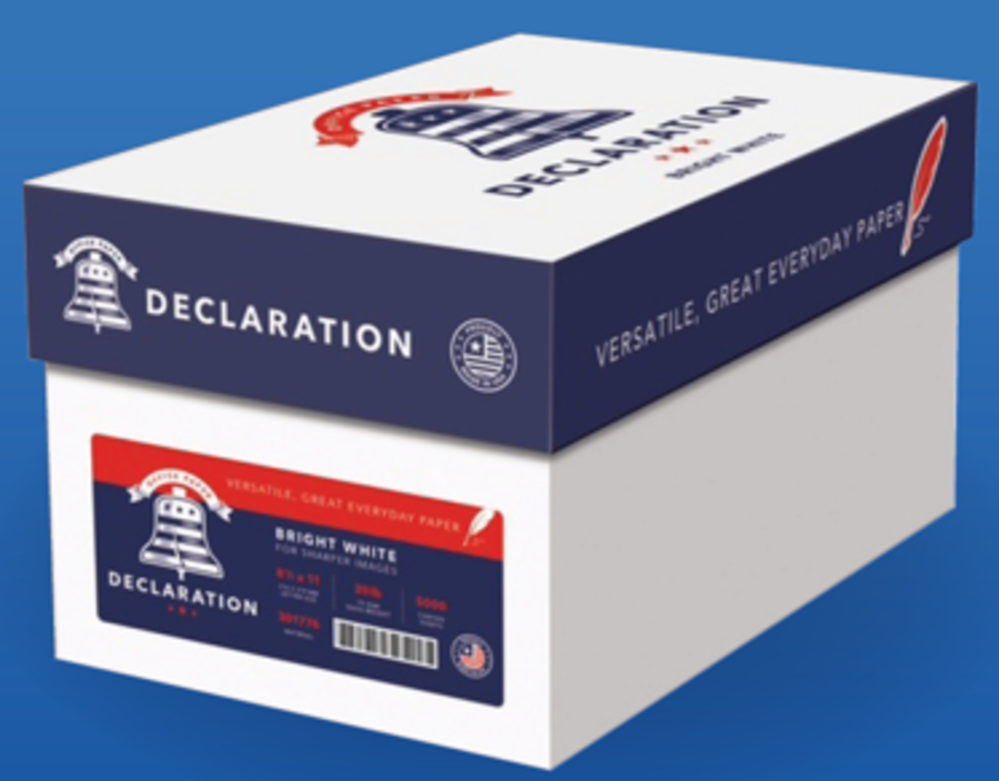 DECLARATION COPY PAPER 8 1/2 X 11 20# WHITE SMOOTH 10m 92 BRIGHT CTN/5000