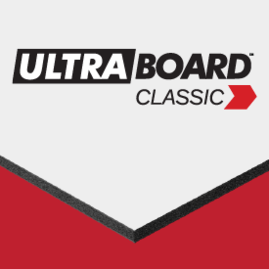 STYRENE-FACED FOAM BOARD - ULTRA BOARD 60 X 120 X 1/2 WHITE / BLACK / BLACK CTN/12