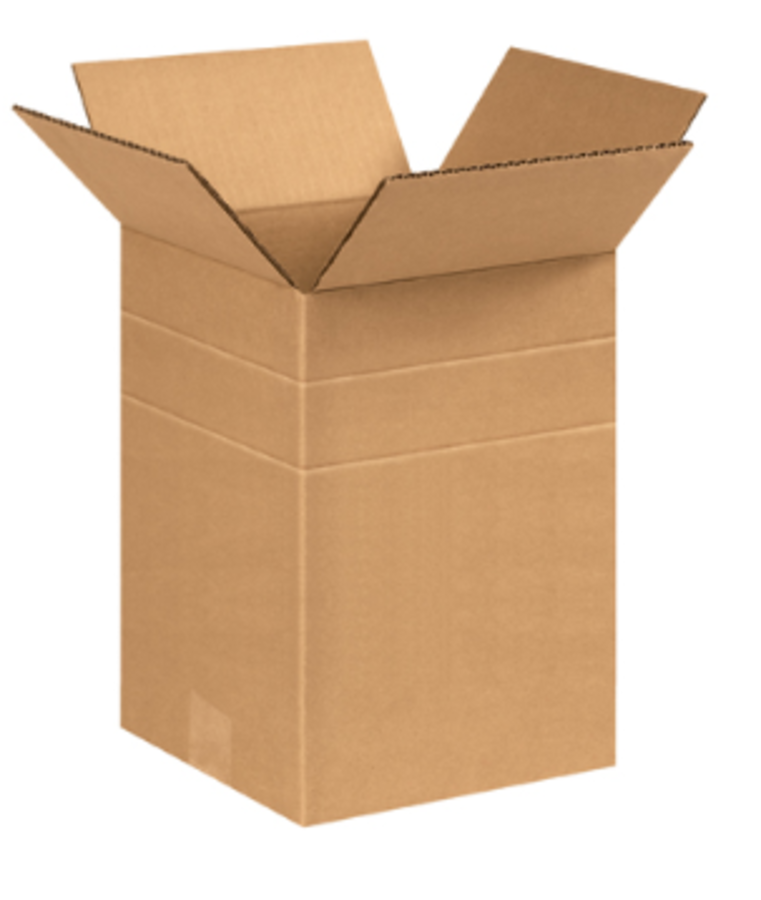 CORRUGATED CARTON MULTIDEPTH 8.5 X 8.5 X 12 32ECT KRAFT BDL/25