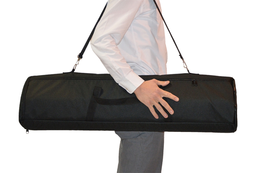 RETRACTABLE BANNER STAND - FRONTLINE GRAND PRO - TELEPOLE W/VELCRO & GRAY BAG 24 X 74-86 EACH