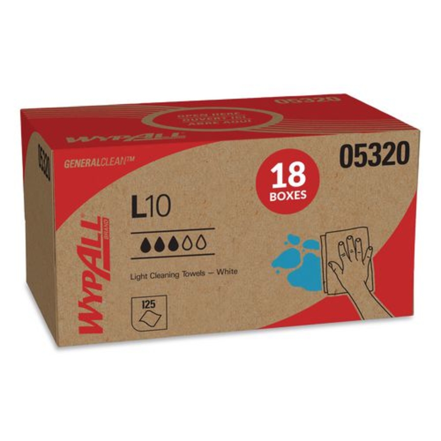 TOWELS - WINDSHEILD - WYPALL L10 - 9.38 X 10.25 - BLUE - PK/140 CS/16 PACKS