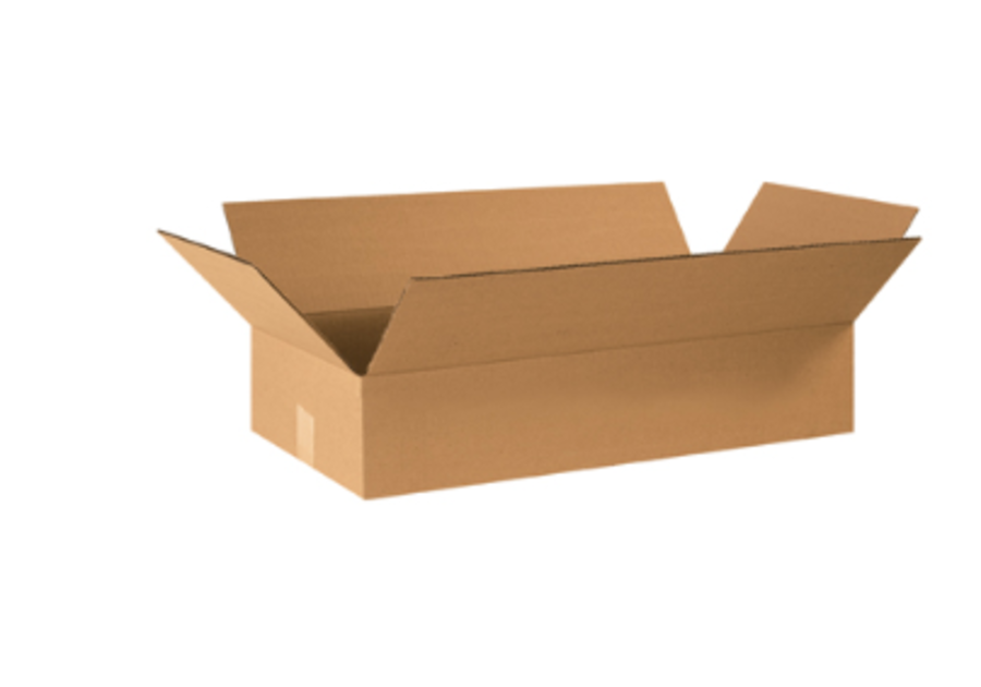 FLAT CORRUGATED CARTON 24 X 12 X 4 32ECT KRAFT BDL/25 BL/375