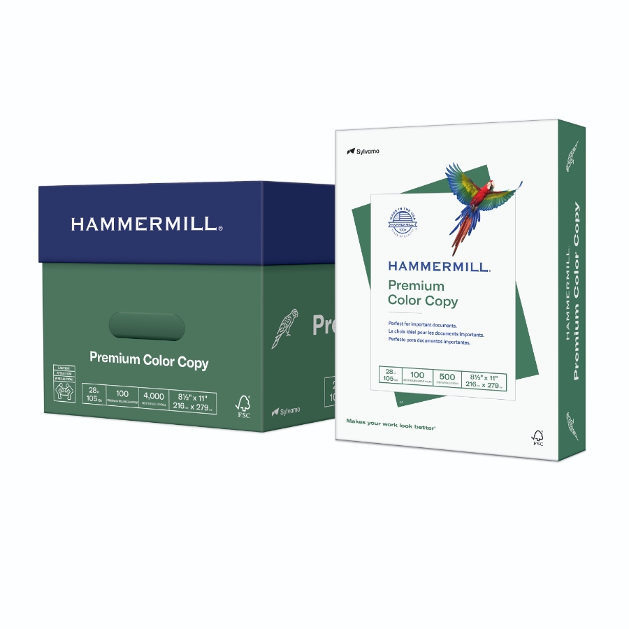 HAMMERMILL COLOR COPY 8 1/2 X 11 28# PHOTO WHITE SMOOTH 14m 100 BRIGHT CTN/4000