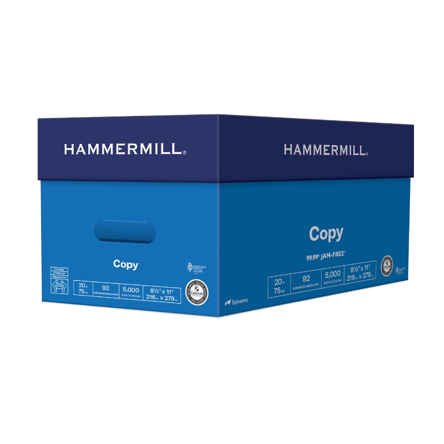 HAMMERMILL COPY PAPER 8 1/2 X 11 20# WHITE SMOOTH 10m CTN/5000