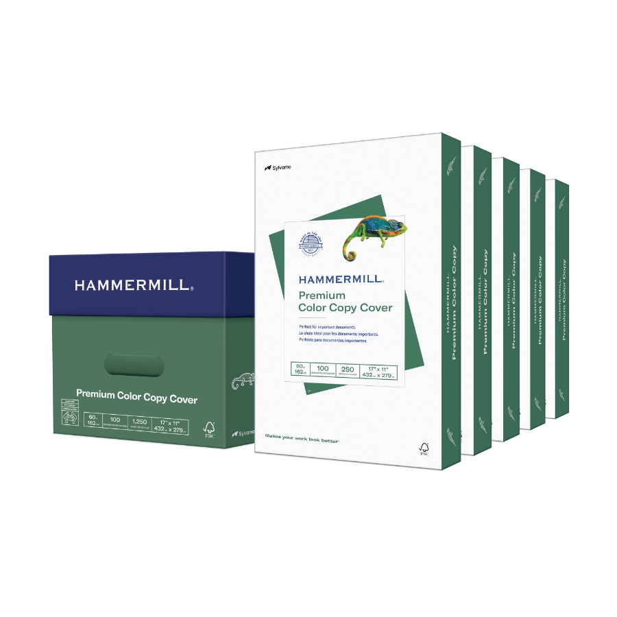 HAMMERMILL COLOR COPY COVER 11 X 17 60# PHOTO WHITE SMOOTH 43.14m 100 BRIGHT CTN/1250