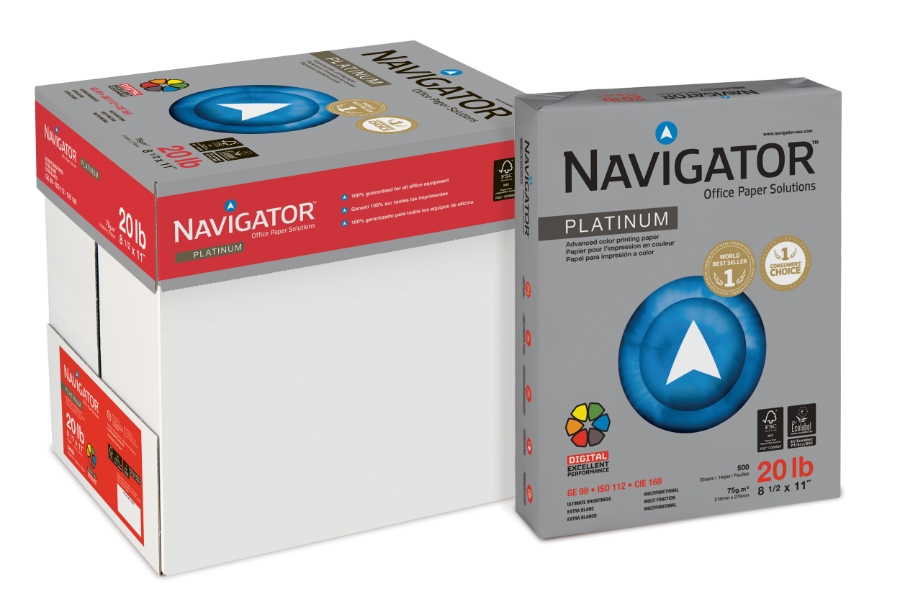 NAVIGATOR PLATINUM 8 1/2 X 11 20# WHITE 10m 99 BRIGHT CTN/5000