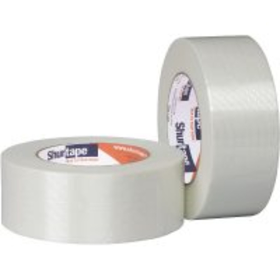 TAPE - STRAPPING - HAND - FIBERGLASS REINFORCED - #490 ECONOMY GRADE 18MM X 55M 4.5MIL - CLEAR - CS/48