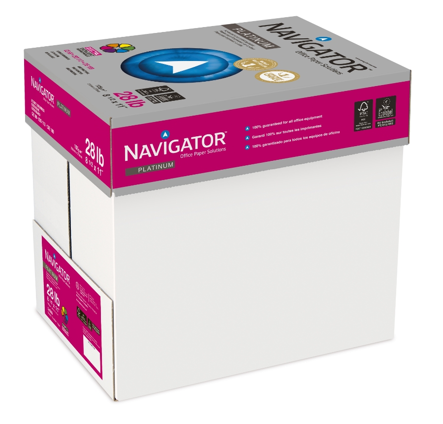 NAVIGATOR PLATINUM 8 1/2 X 11 28# WHITE 14m 99 BRIGHT CTN/2500