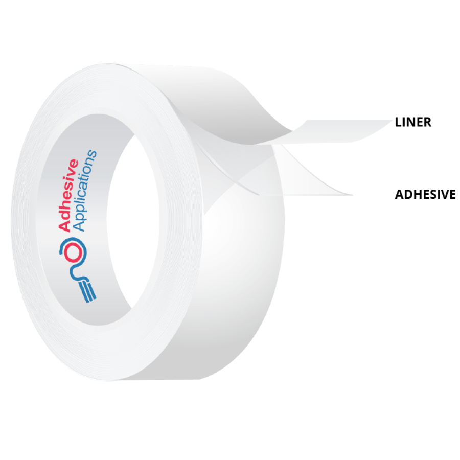 TAPE - ADHESIVE TRANSFER - #A464 LOW SURFACE ENERGY ACRYLIC W/ 76# LINER - 54" X 60YD 4MIL
