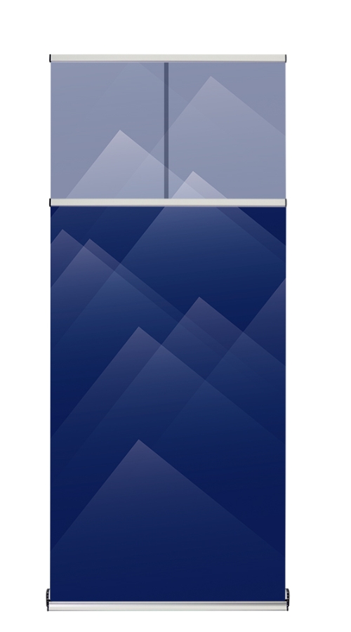 BANNER STAND - VERSE RETRACTABLE - TELEPOLE 33 1/2 X 62-84 SILVER / BLACK ACCENT EACH