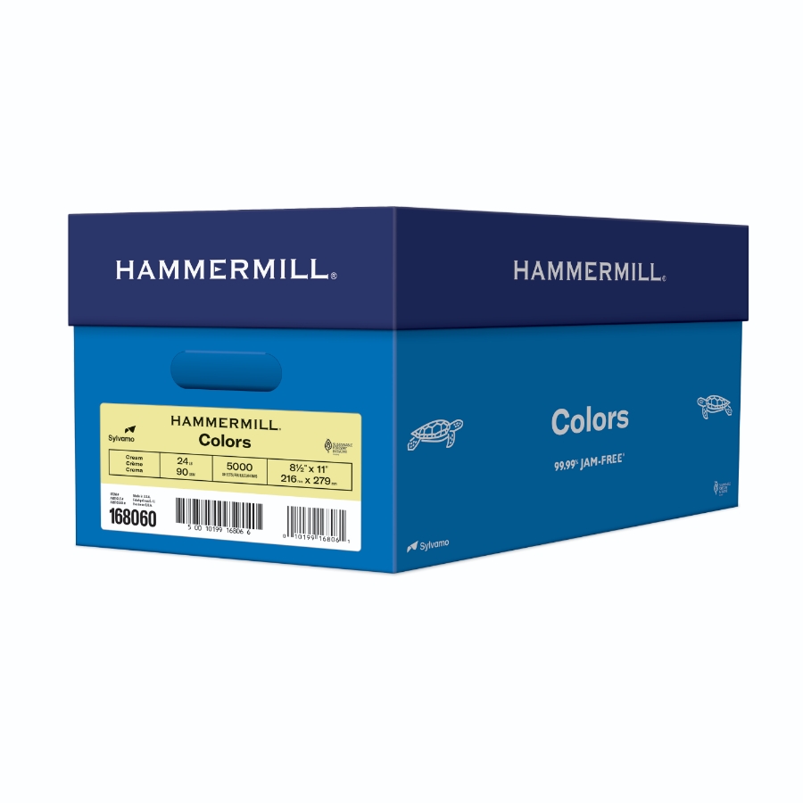 HAMMERMILL COLORS 8 1/2 X 11 24# CREAM SMOOTH 12m 92 BRIGHT CTN/5000