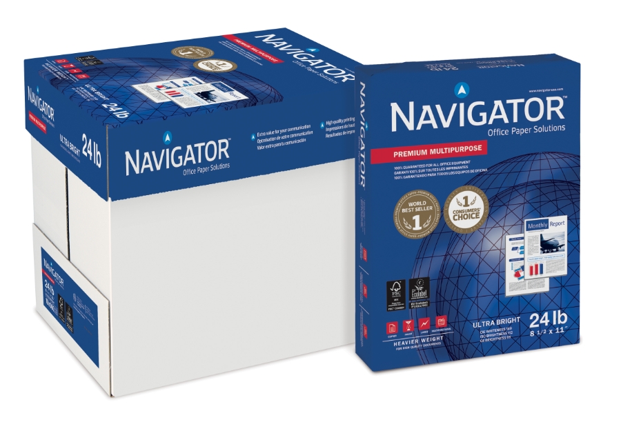 NAVIGATOR MULTIPURPOSE 8 1/2 X 11 24# WHITE 12m 97 BRIGHT CTN/5000