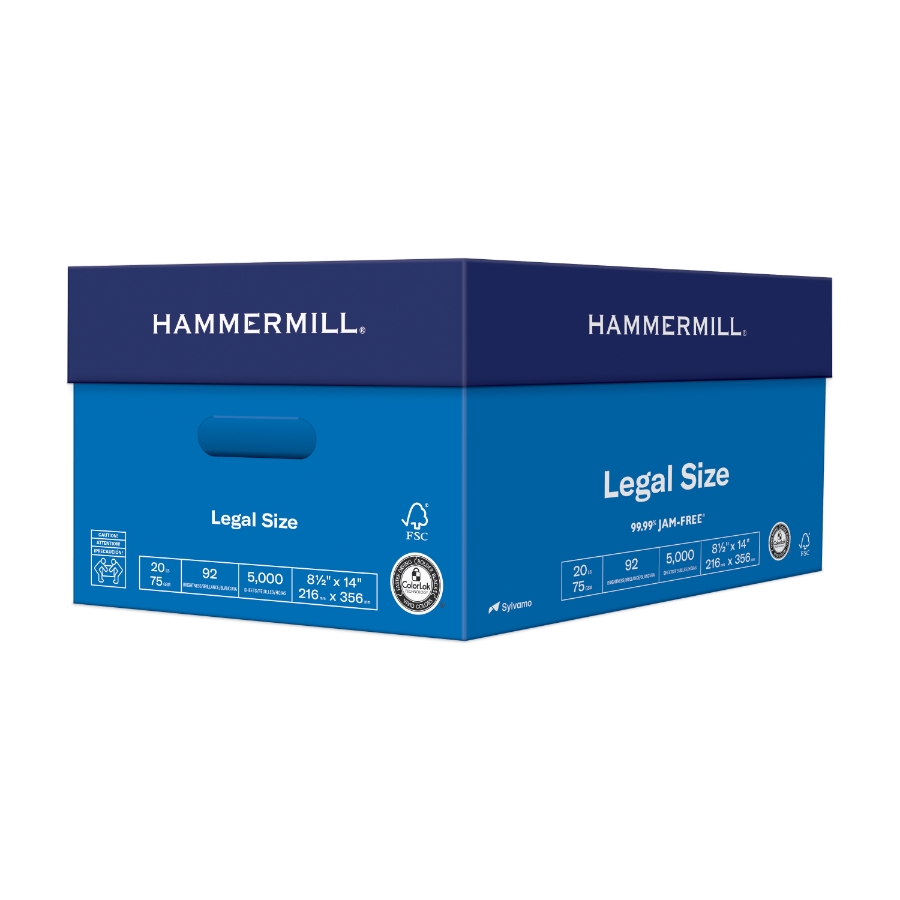 HAMMERMILL LEGAL MP 8 1/2 X 14 20# WHITE SMOOTH 12.72m CTN/5000
