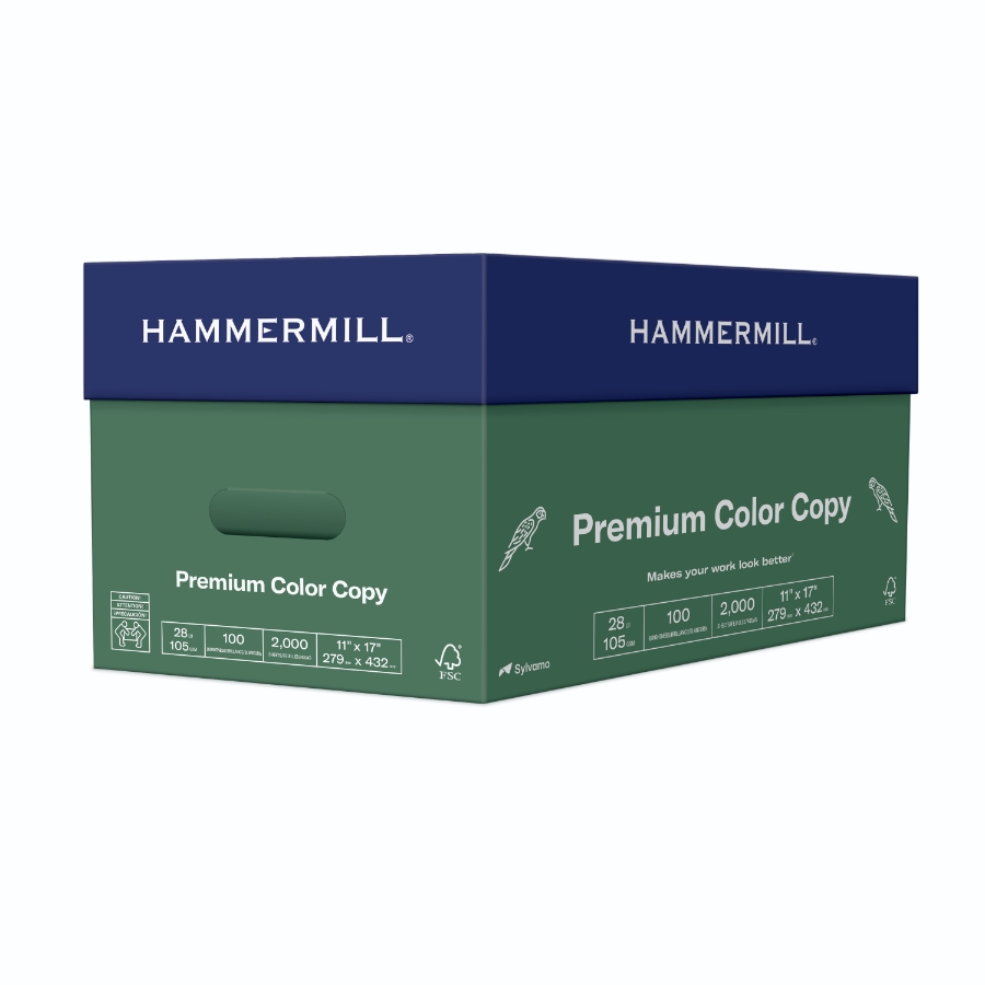 HAMMERMILL COLOR COPY 11 X 17 28# PHOTO WHITE SMOOTH 28m 100 BRIGHT CTN/2000