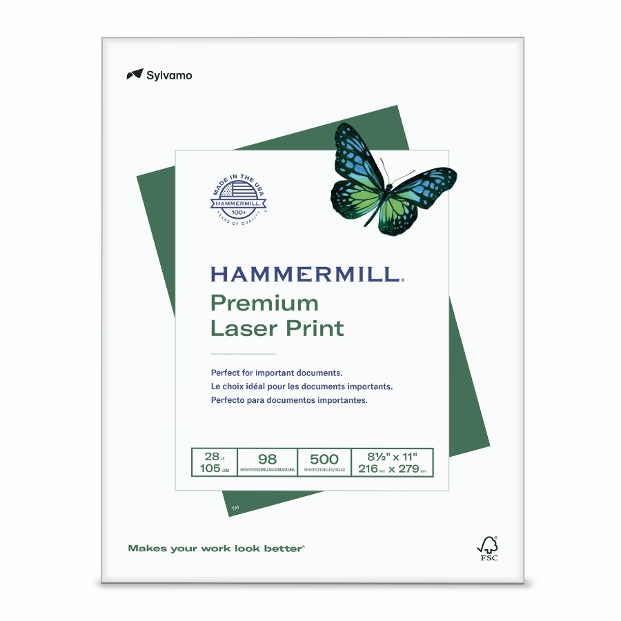 HAMMERMILL LASER PRINT 8 1/2 X 11 28# RADIANT WHITE SMOOTH 14m CTN/4000